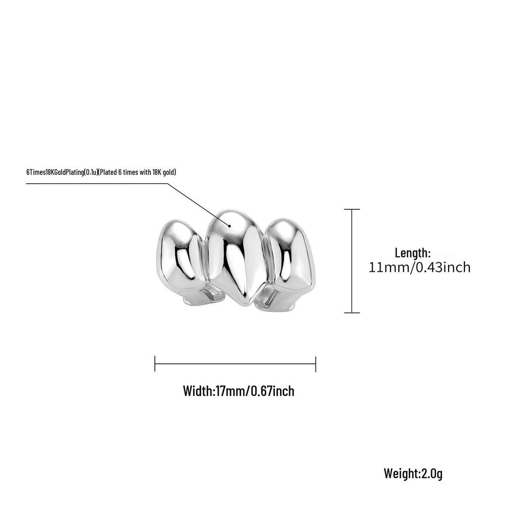 Gold-Plated Hip-Hop Teeth Grills Jewelry - Popular In Europe & America