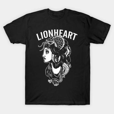 Lionheart Girl Snake T Shirt Vintage Homme Versatile Graphic Comfortable Casual Stylish Unisex Slightly Designer Clothes