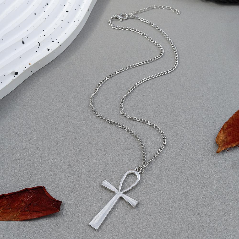 Retro Kreuzanhänger Halsketten für Damen Herren Gothic Steampunk Totenkopf Halskette Kette Hip Hop Schmuck Geschenke