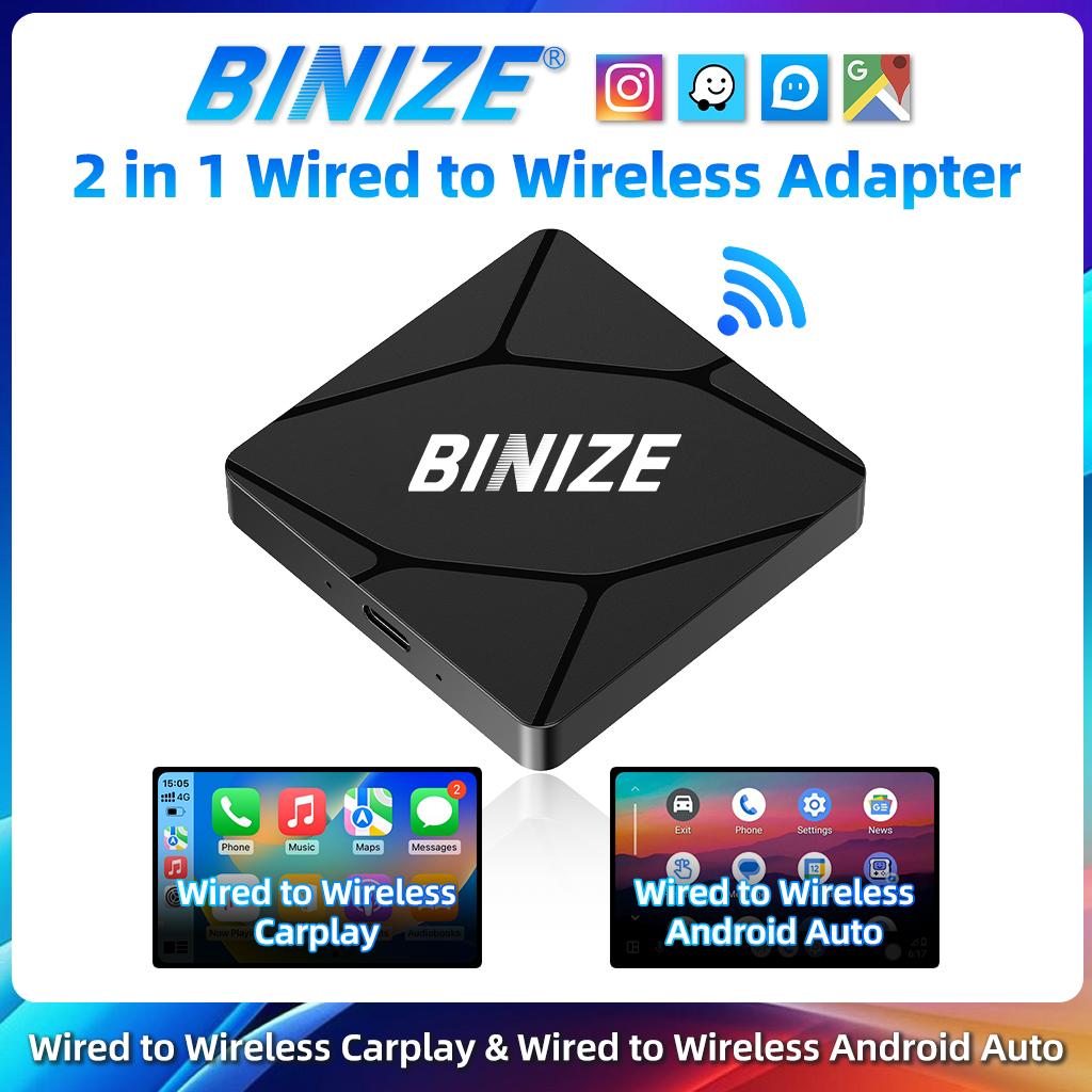 Binize Wireless CarPlay Adapter USB Dongle for Factory / OEM Cars Support Wired CarPlay  ( Wired To Wirless Carplay Adapter)