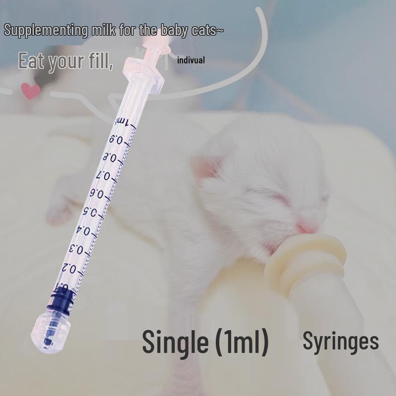 Pet Feeding Syringe with Special Nipple for Cats & Dogs