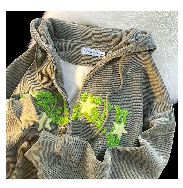 Hooded Casual Loose Top - Trendy Unisex Hong Kong Style Jacket