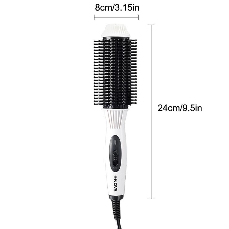 Multifunctional Heating Curling Iron Ceramic Heated Round Brush Electric Hair Straightener Brushes Professional Styling Tool