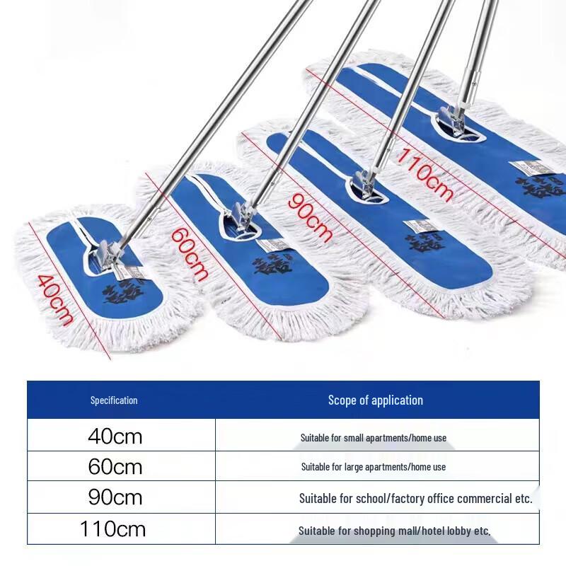 Large Flat Dust Mop for Multi-Surface Cleaning