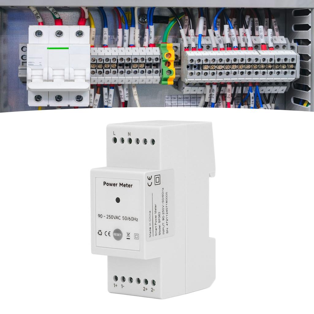 Energy Meter Single Phase Electricity Monitoring Meter with 2 200A Split Type Current  , Real Time Voltage, Current Monitoring, for   or