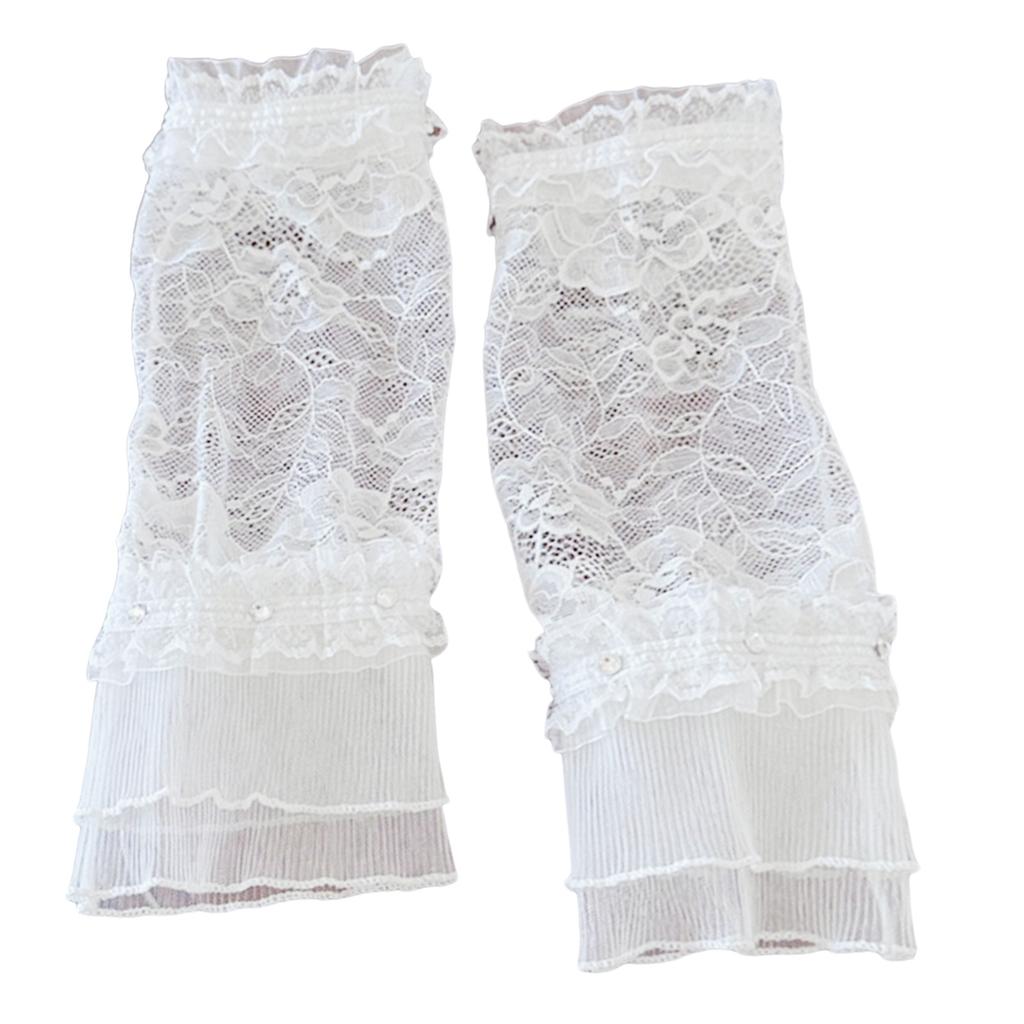 Elegant Lace Gloves With Rhinestone Bow Decor For Weddings Parties And Daily Outfits Soft Nylon Arm Sleeves