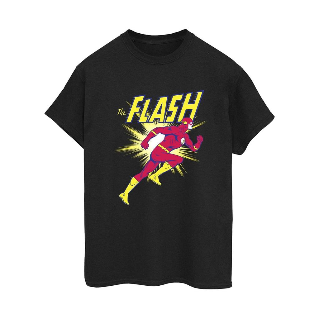DC Comics Damen/Damen The Flash Running Baumwoll-Boyfriend-T-Shirt