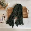 Vintage Cotton and Linen Scarf for Women Autumn and Winter Printed Thin Pleated Scarf Silk Scarf