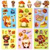 6 Thanksgiving Puzzle Stickers Autumn Harvest Festival Mushroom Squirrel Parent-Child Interactive Educational Toys Change