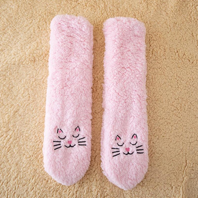 Adult Coral Fleece Breathable Socks Winter Extra-thick Lambswool Socks Sleep Socks Mid-calf Floor Socks Maternity Warm Socks
