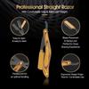 CESTOMEN Brown Senior Wood Handle Folding Beard Care Shaving Razor Hair Salon Shaver Replaceable Blade Hair Knife