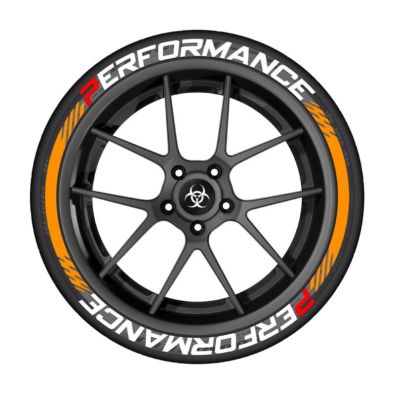 8 KS Na 4 Pneumatiky PERFORMANCE Pneumatika Kolo Auto Samolepky Univerzální 3D Silné Auto Písmena Obtisky V Jednom Kusu Auto Pneumatika Dekorace Samolepky