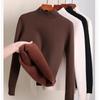 Winter Büro-dame Samt Gestrickte Warme Pullover Casual Lose Langarm Solide Hohe Kragen Pullover Frauen Mode Pullover 29555