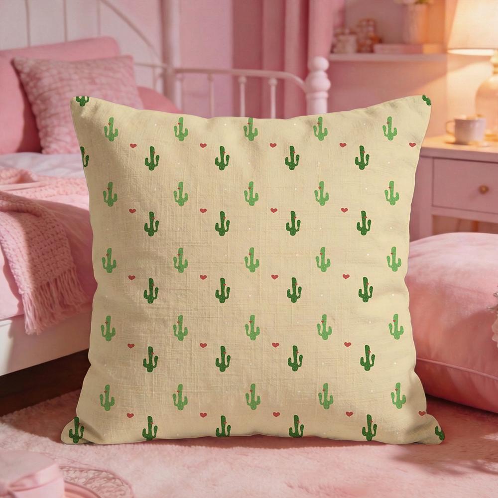 PlantcactusS Cushion Cover Premium Comfort Reversible Pillow Cove Two in One Design for Any Room Car Interior