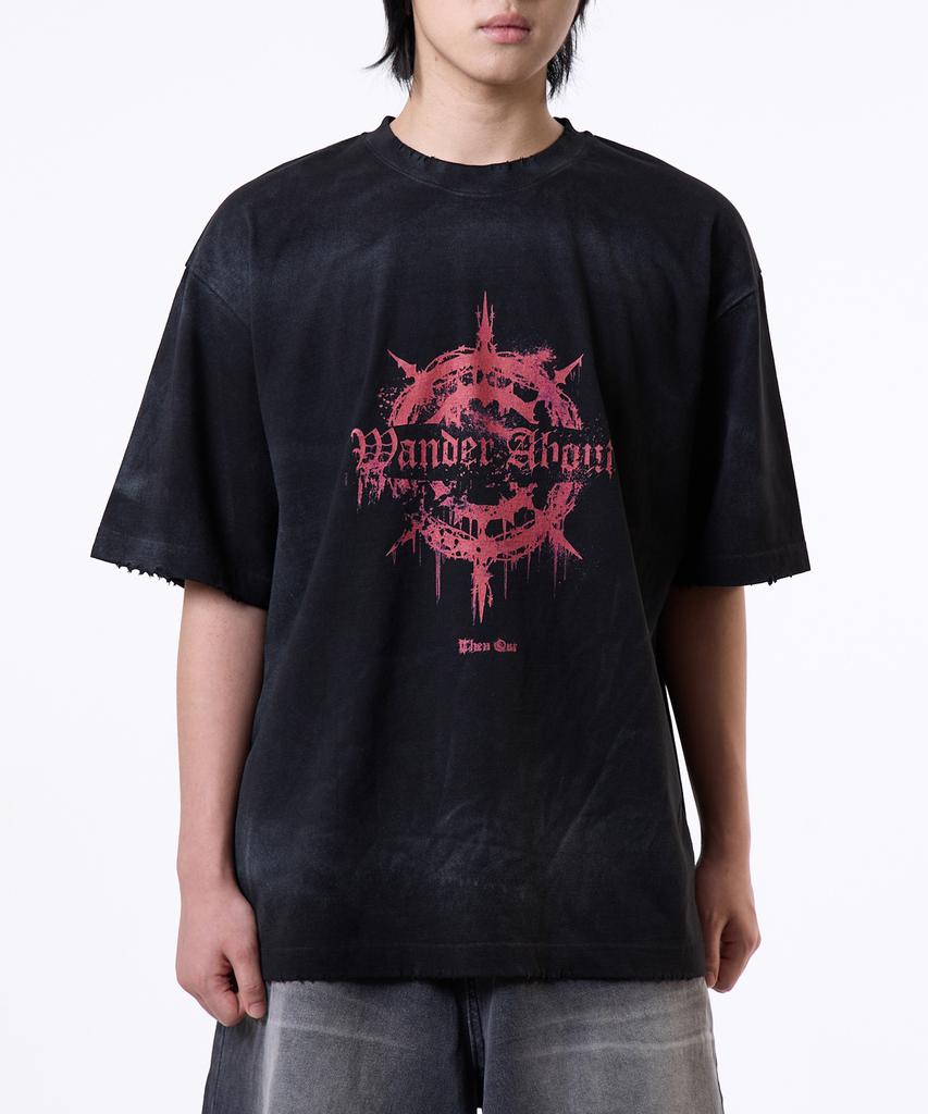 Denawo Lowmer Brush Washed T-Shirt (Black)