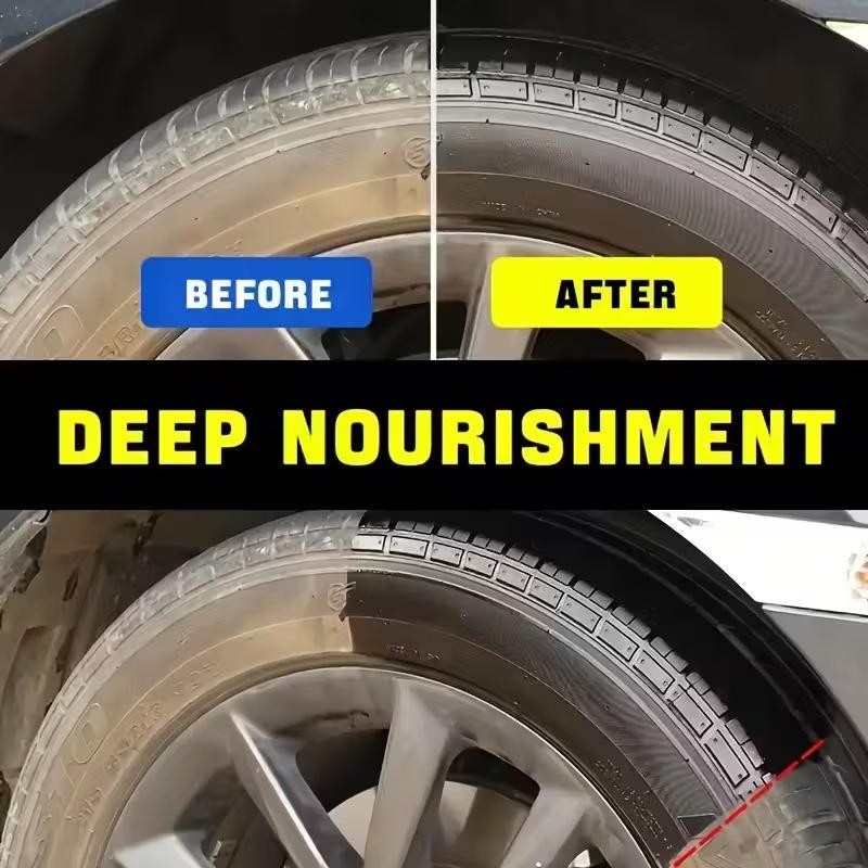 Premium Tire Wax Gloss Enhancer Anti-Aging Long-Lasting Shine Crack Resistant Hydrophobic Car Tyre Polishing Coating 30G