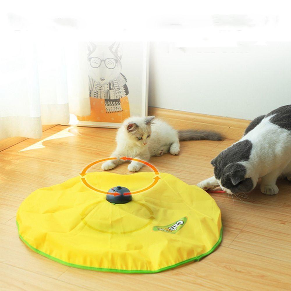 Feather Attachment Interactive Cat Toy Chew Resistant Automatic Cat Toy  Pet Play