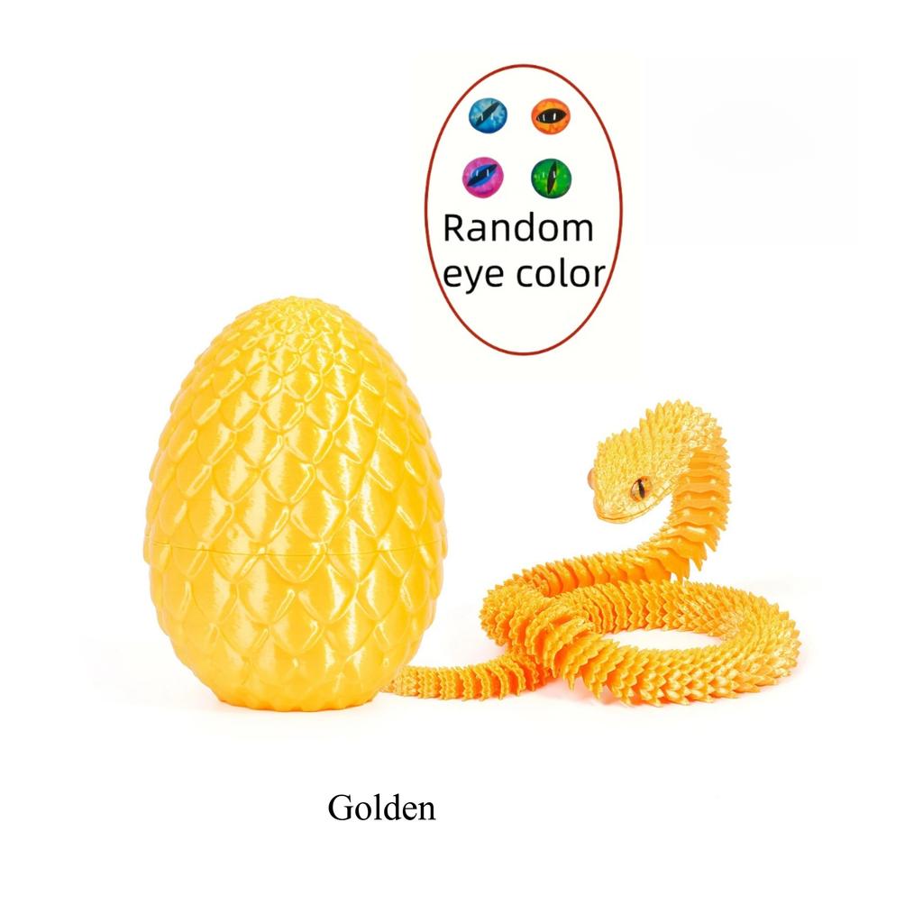 3D Printed Snake Egg and Dragon Egg Toys Fully Articulated Snake Dragon Collection Surprise Simulation Toy Decoration