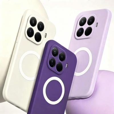 Magnetic Liquid Silicone Soft Case for Xiaomi 17 15T 14T 13 Pro Candy Color Camera Protective Anti-drop Protection Cover Case