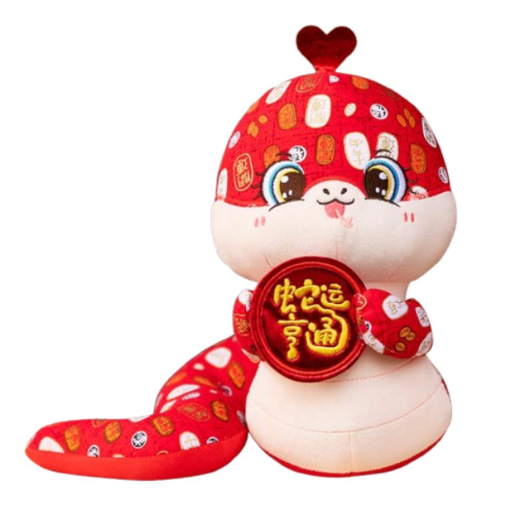 Stuffed Snake Year Mascot Toy Cute Lucky Snake Doll Plushies  Birthday Gifts