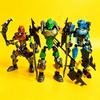 ΝΕΟ Χρυσό Πρόσωπο Bionicle Δομικό Τούβλο Anime Φιγούρες Δράσης Στρατιώτης Ρομπότ Τούβλο 2in1 Gali Lewa Tahu Προστάτης Παιχνίδια Για Αγόρι Δώρο
