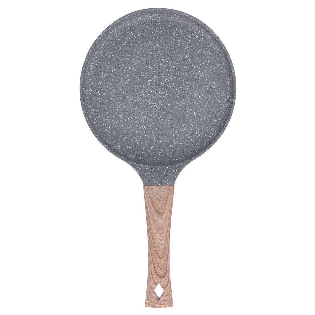 Pfannkuchenpfanne mit flachem Boden, graue Kochpfanne aus Aluminiumlegierung, antihaftbeschichtete Bratpfanne für die Küche