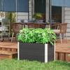 Garden Rectangular Planting Flower Elevated Raised Seed Bed Stand Pot Outdoor Planter Vegetable Herb Holder Display Box - 50H x 100L x 50Wcm