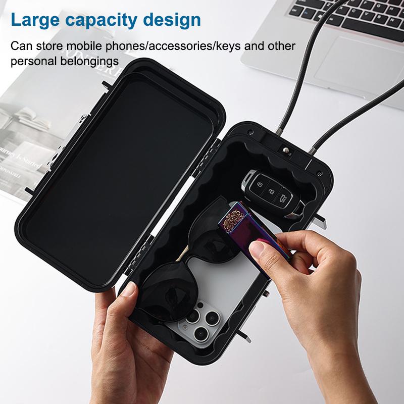 Portable Code Beach Safe Box 4-digit Combination Lock With Steel Wire Outdoor Camp Sports Cycling Swim Security Storage Box