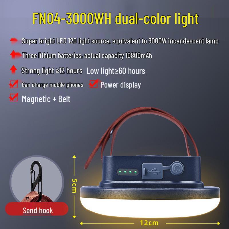 Ultra Bright Rechargeable LED Camping and Emergency Magnet Tent Light