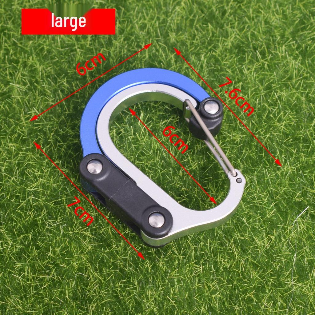 Aluminum Alloy D-Shaped Multifunctional Carabiner with 360° Rotating Hook for Outdoor Use