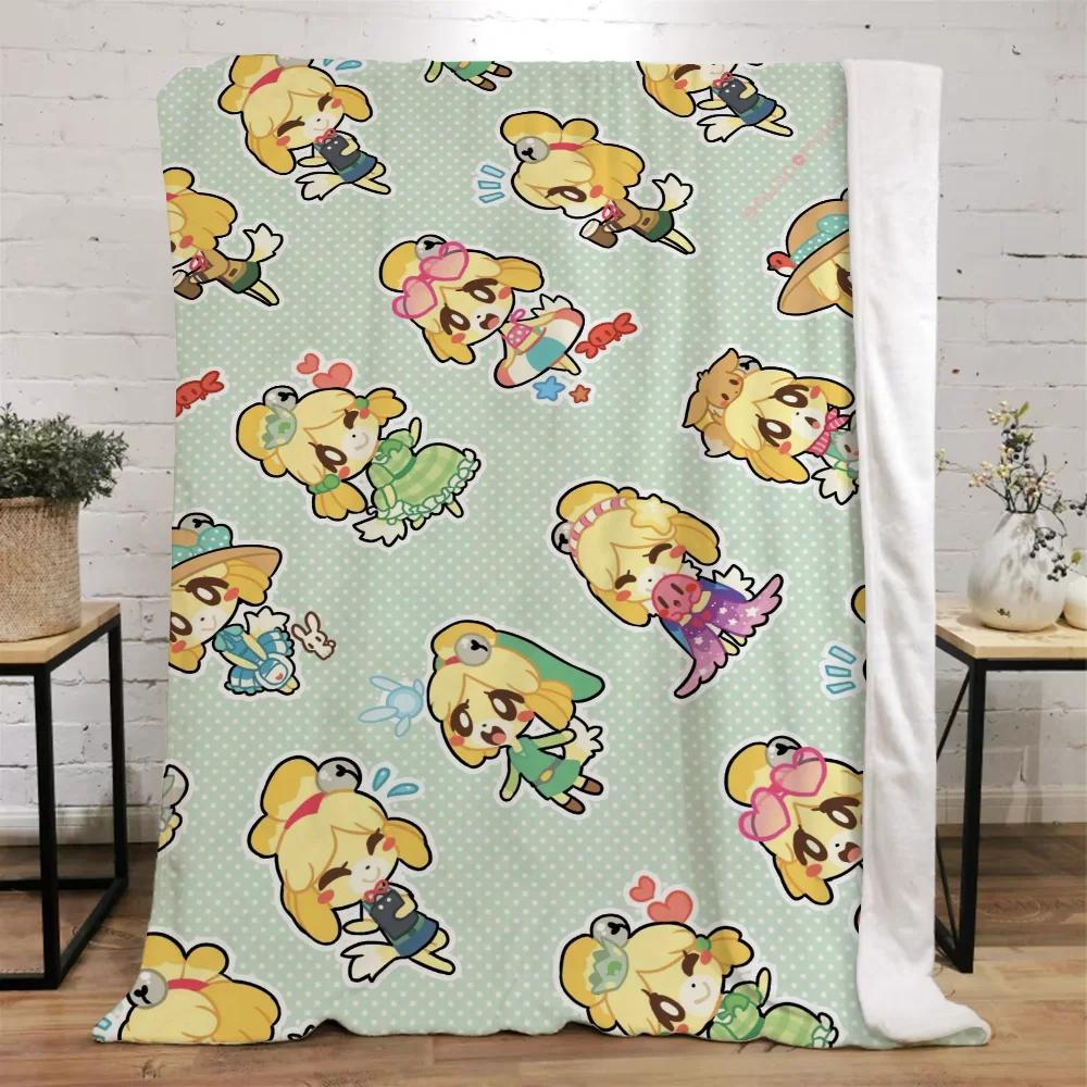 Animal Crossing Decorative Blanket Sofa Winter Custom Blankets Characters Luxury Bedding Home Interior Beach Towel Fluffy Plaid