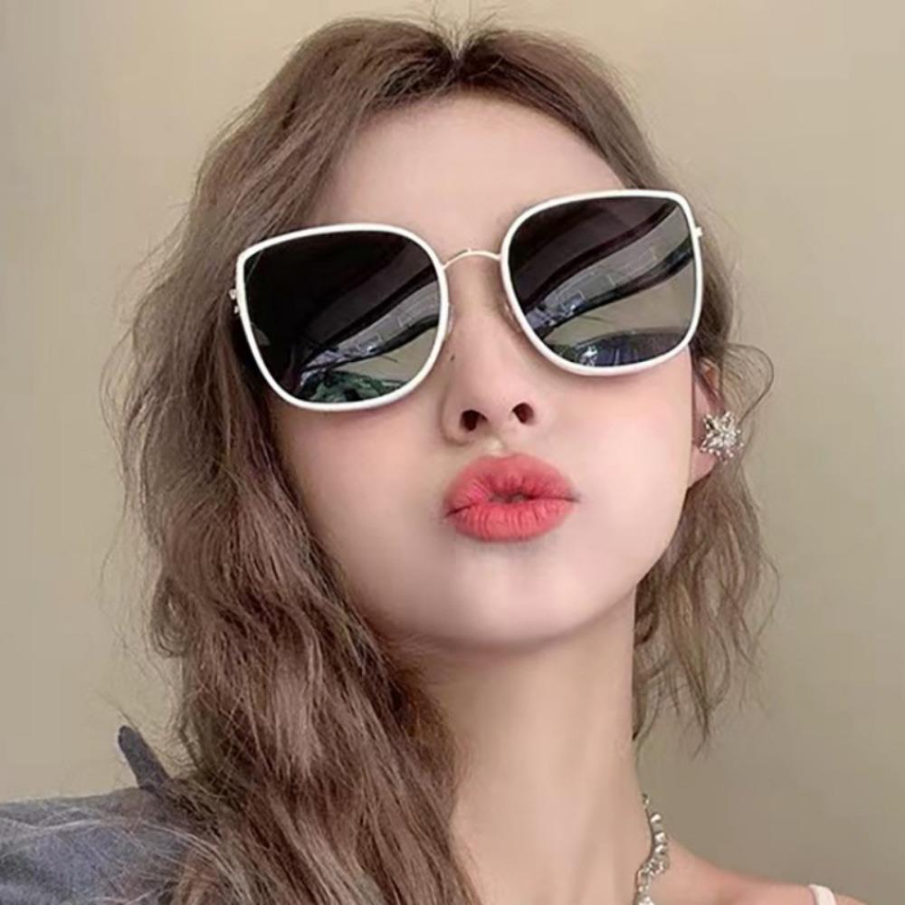 2PCS Omen Men Fashion Glasses Metal Frame UV400 Protection Sunglasses Ins Sunglasses