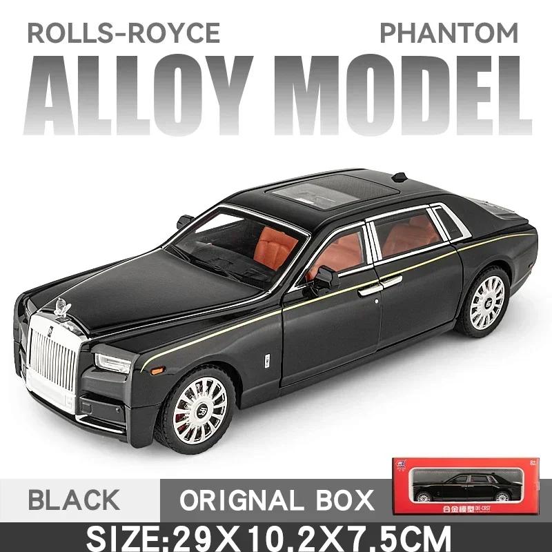 1:18 Big Size Diecast Rolls Royce Phantom Alloy Car Model Collective Miniature Voiture Boyfriend Car Gift Home Decor Toys Boys
