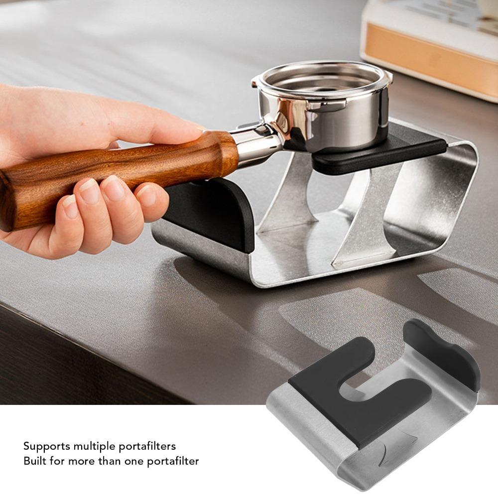 Stainless Steel Coffee Tamping Station Espresso Portafilter Stand For Espresso Machine