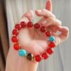 7A10Mm High Quality Ice Permeable Water Moist Natural Carnelian Agate Tiger's Eye Bracelet