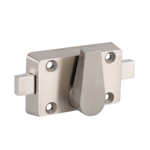 Stainless Steel Toilet Lock with Display, for Sliding Doors, Easy Installation, Silver
