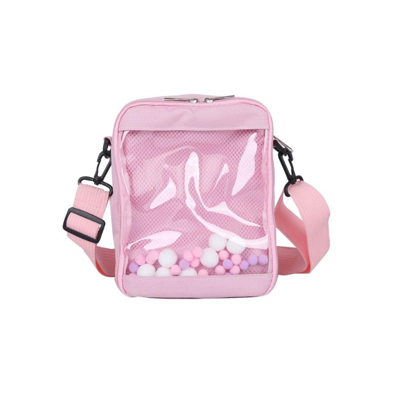 Mini Crossbody Bags for Women Cute PVC Transparent Small Clear Pink Ita Bag Black White Women's Shoulder Purse Handbag