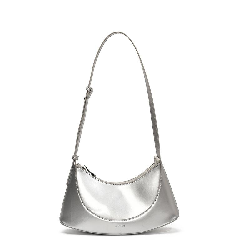 Solid Color Temperament Underarm Bag Women'S High-End Sense Niche Design Personalized Shoulder Messenger Bag