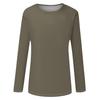 Trendy Fall Tunic Outfits Womens Fitted T Shirts Casual Long Sleeve Round Neck Basic Tee