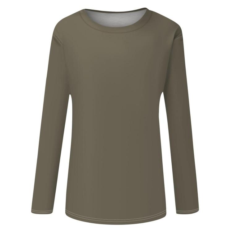 Trendy Fall Tunic Outfits Womens Fitted T Shirts Casual Long Sleeve Round Neck Basic Tee