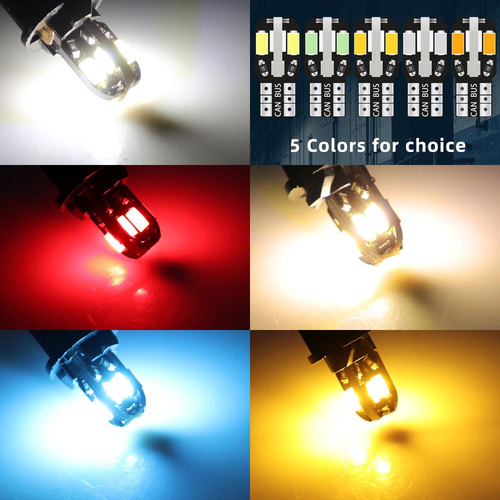 20pcs W5W T10 LED Bulbs Canbus 5730 8SMD 6000K 194 168 LED Car Interior Map Dome Lights Parking Light Auto Signal Lamp 12V Dome Lights 6