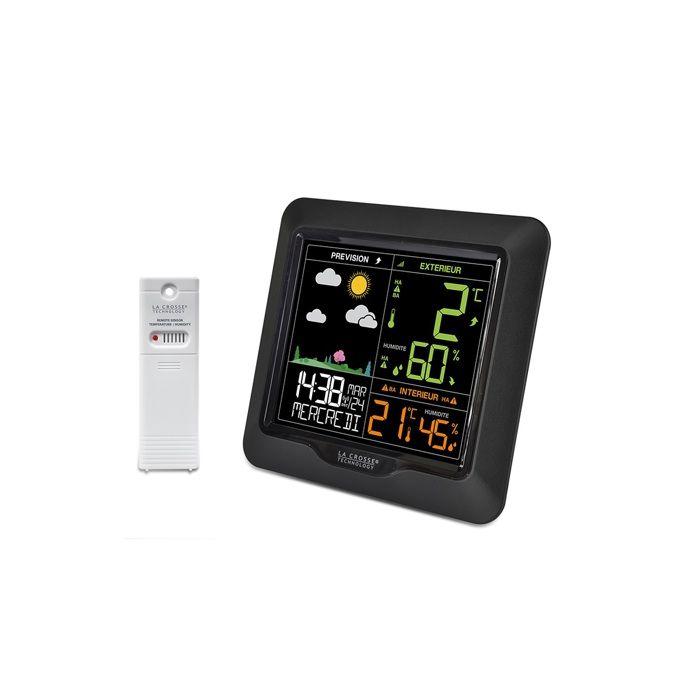 Station Météo La Crosse Technology WS6822BLA-B Avec Écran Colorée Noir