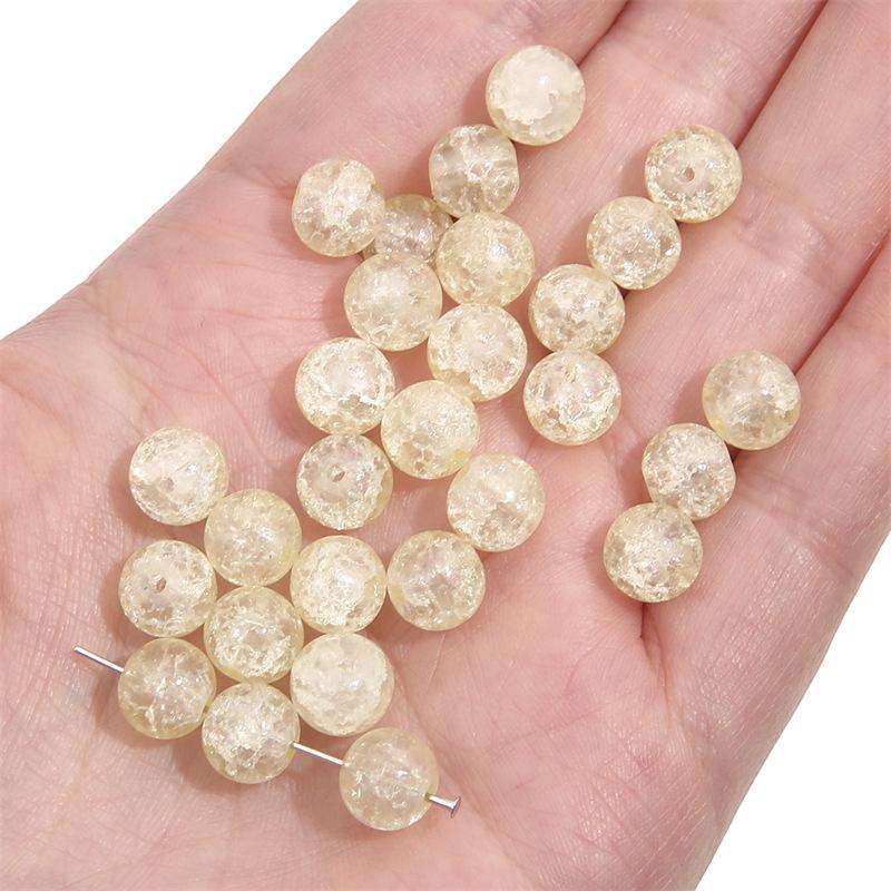 8/10mm Crackle Bicolor Glass Beads for DIY Jewelry