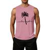 Men's Loose Fit Casual Sleeveless Tank Top Palm Tree Graphic Print Summer Muscle Shirt Lightweight Comfortable Activewear