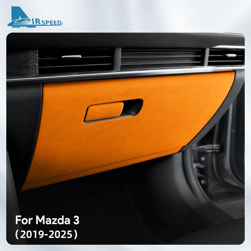 Top Suede Trim LHD RHD Sticker For Mazda 3 Axela BP      2024 2025 Car Copilot Box Anti-kick Protect