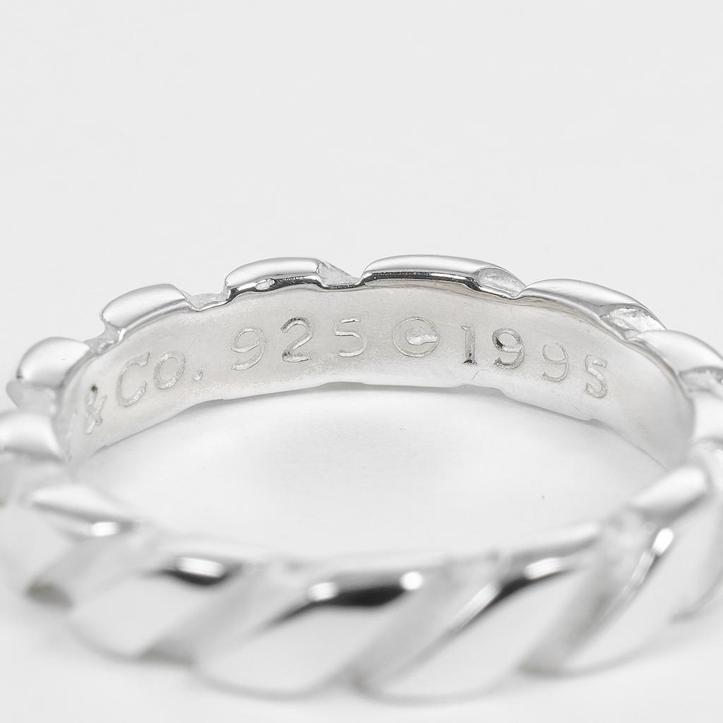 TIFFANY&Co. Twist vintage Ring Silver925 #5.4(US Size) 3.1g Women Used