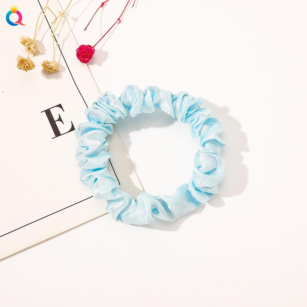 Satin Großes Scrunchie Einfarbig Kordelfarbe Dinza Pferdeschwanz Kugel Haargummi