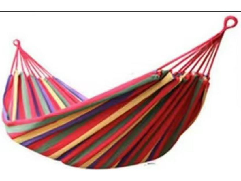 Double Canvas Hammock: Breathable, Anti-Rollover Swing for Camping or Home Relaxation