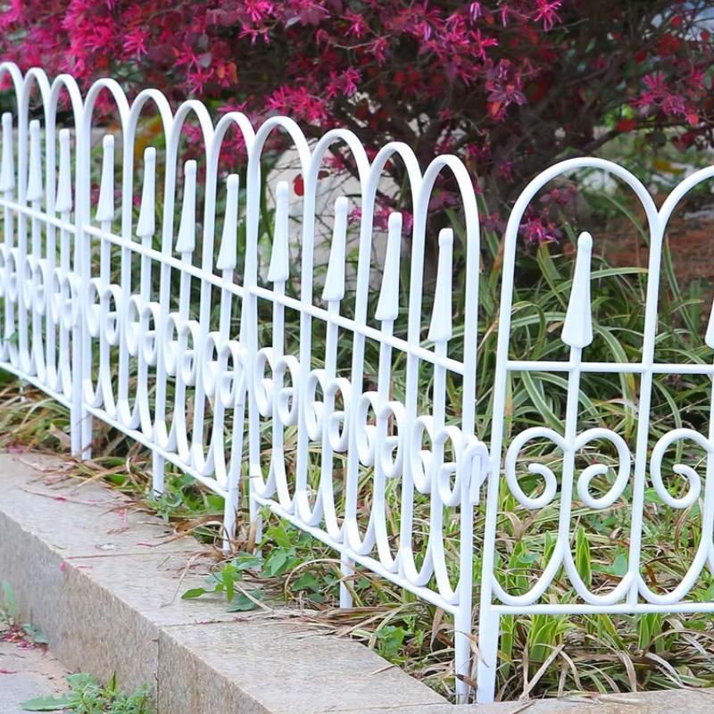 2 stk Gjerdebarriere Dyresikker Landskap Dekorativ Rustsikker Hjem Gårdsplass Dekor Bøybar Ornamental Rullemønsterdesign