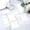50pcs/lot White Paper Card Earring Cards Necklace Pendant Bracelet Foldable Display Card for DIY Jewelry Packaging Supplies